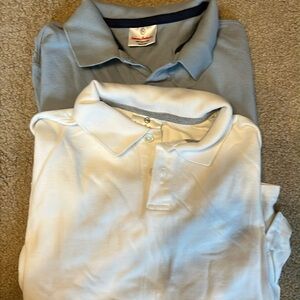 Two Hanna Andersson long sleeve polo shirts.  Size 150 (12)